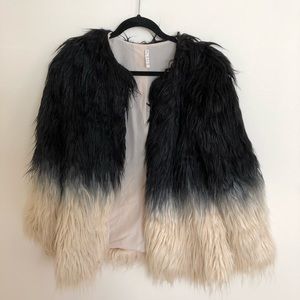 Willow & Clay Ombré Faux Fur Jacket
